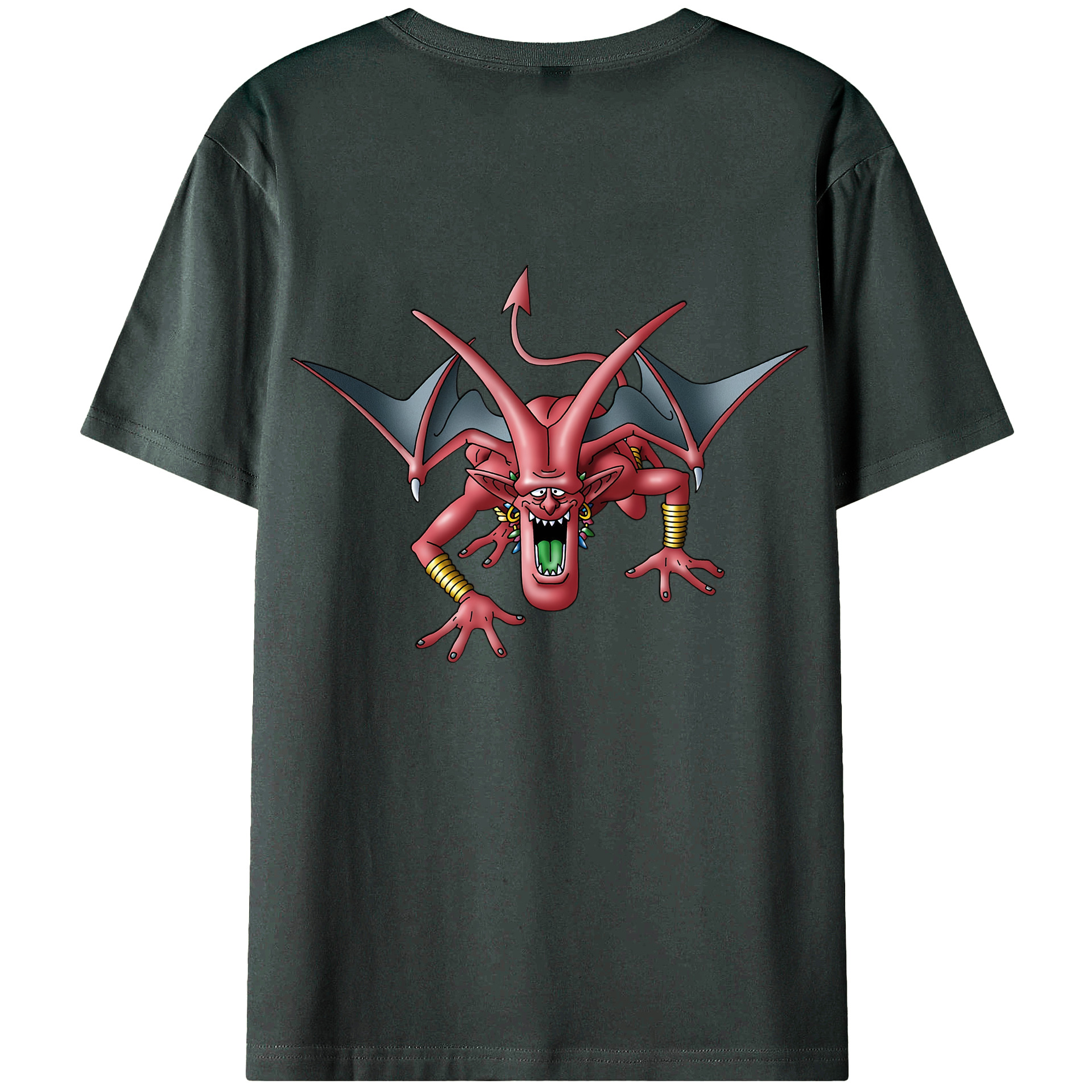 （画像用） ドラゴンクエスト Doragon Kuesuto Dragon Quest 綿100％ メンズ半袖Tシャツ（バックプリント） 通気性
